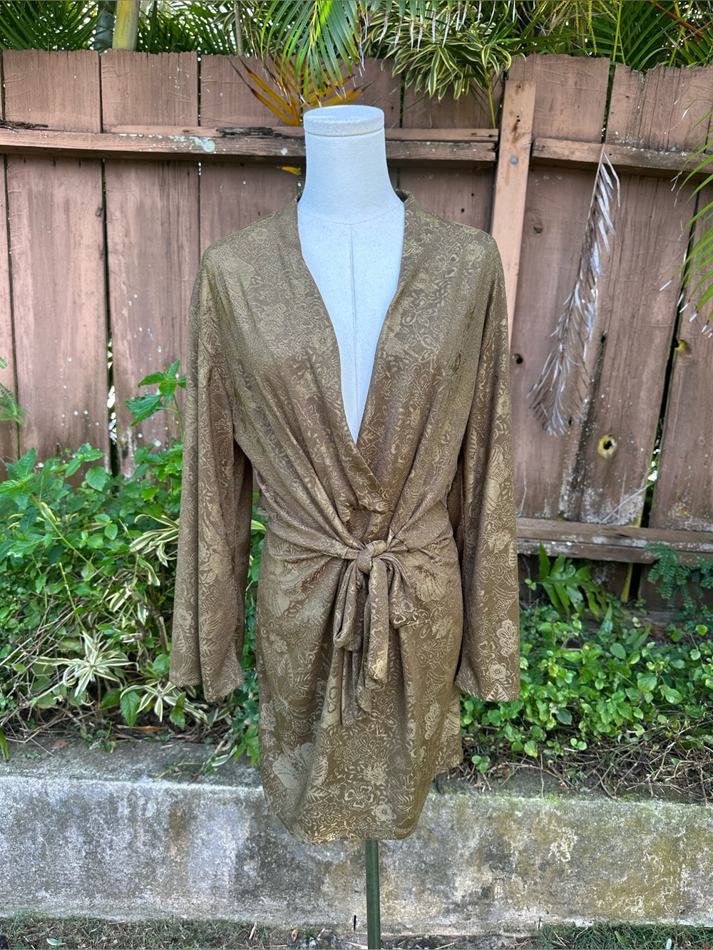 Zara Kimono Sleeve Floral Wrap Dress Size S NWT
